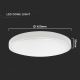 LED Stropna svjetiljka za kupaonicu LED/30W/230V 3000K IP44 bijela