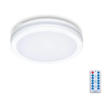 LED Stropna svjetiljka za kupaonicu sa senzorom LED/12W/230V 3000/4000/6500K IP65 pr. 20 cm bijela + daljinski upravljač