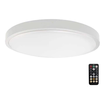 LED Stropna svjetiljka za kupaonicu sa senzorom LED/24W/230V 3000K IP44 bijela + daljinski upravljač