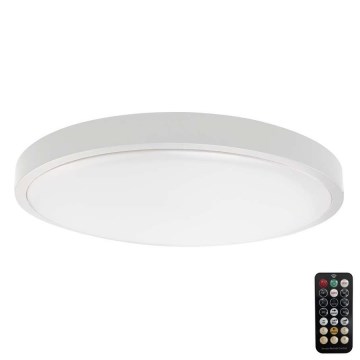 LED Stropna svjetiljka za kupaonicu sa senzorom LED/24W/230V IP44 4000K pr. 35 cm bijela + daljinski upravljač