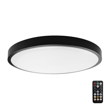 LED Stropna svjetiljka za kupaonicu sa senzorom SAMSUNG CHIP LED/18W/230V IP44 4000K pr. 29 cm crna + daljinski upravljač