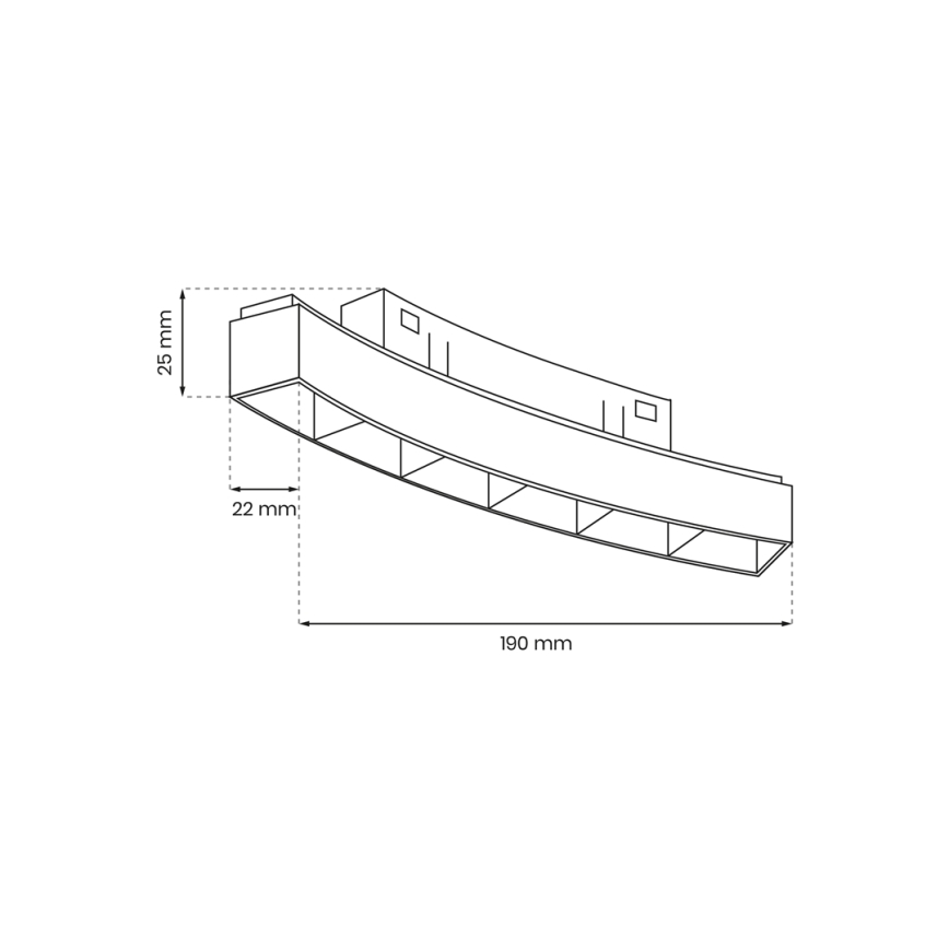 LED Svjetiljka za tračni sustav MAGNETIC TRACK LED/6W/48V 3000K crna