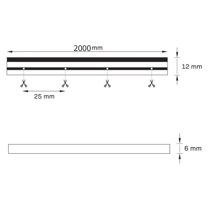 LED Traka NEON 2 m LED/14W/12V IP65 zelena