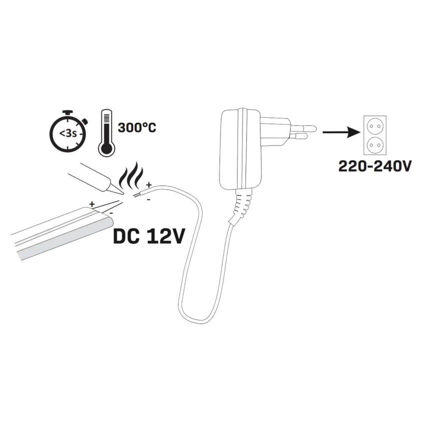 LED Traka NEON 2 m LED/14W/12V IP65 zelena