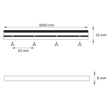 LED Traka NEON 5 m LED/23W/12V IP65 zelena