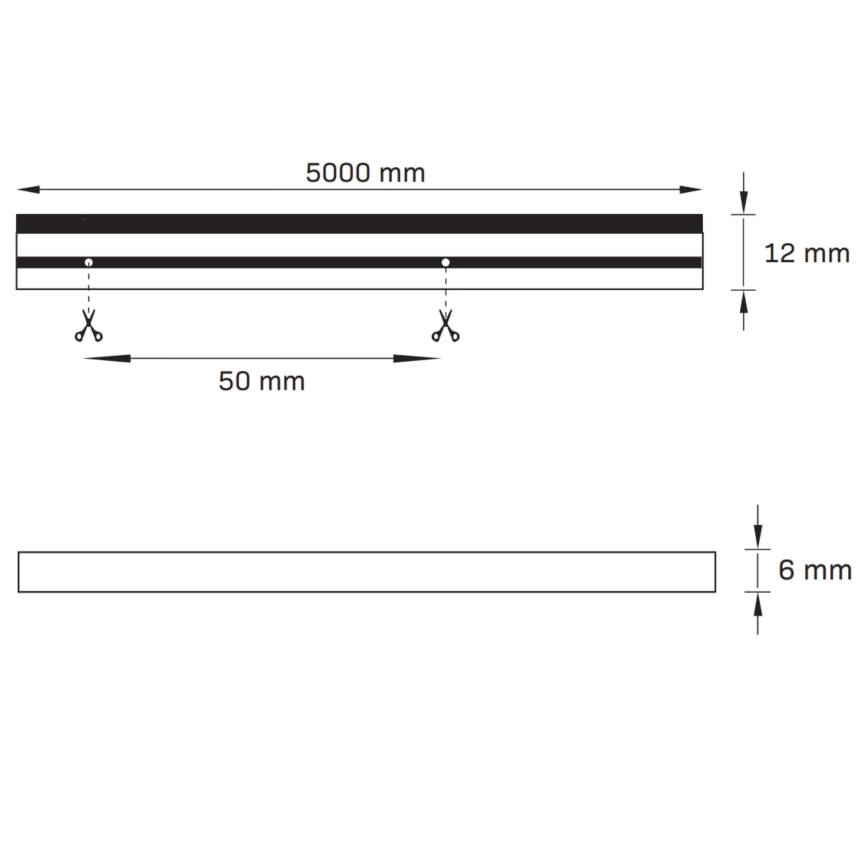 LED Traka NEON 5m LED/40W/24V narančasta IP65