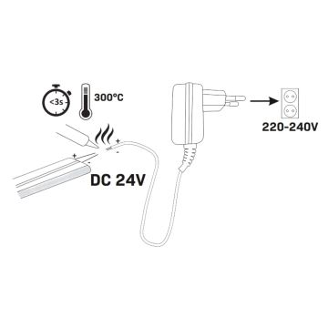 LED Traka NEON 5m LED/40W/24V narančasta IP65