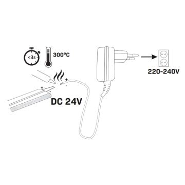 LED Traka NEON 5m LED/40W/24V plava IP65