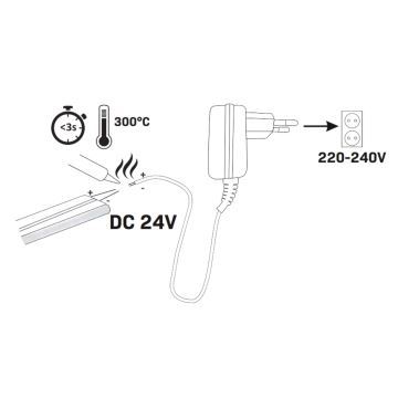 LED Traka NEON 5m LED/40W/24V ružičasta IP65