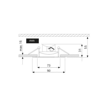 LED Ugradbena svjetiljka EYE LED/5W/230V 4000K