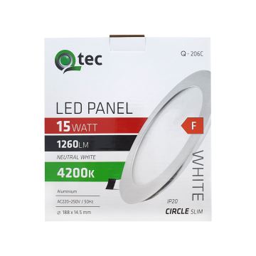 LED Ugradbena svjetiljka QTEC LED/15W/230V 4200K pr. 18,8 cm