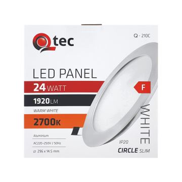 LED Ugradbena svjetiljka QTEC LED/24W/230V 2700K pr. 29,6 cm