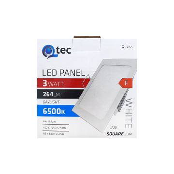 LED Ugradbena svjetiljka QTEC LED/3W/230V 6500K 8,3x8,3 cm