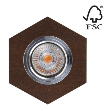LED Ugradbena svjetiljka VITAR 1xGU10/5W/230V CRI 90 bukva – FSC certificirano