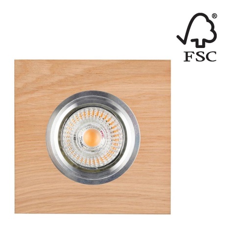 LED Ugradbena svjetiljka VITAR 1xGU10/5W/230V CRI 90 hrast – FSC certificirano