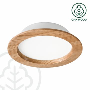 LED Ugradbena svjetiljka WOODY SPOT LED/16,5W/230V 4000K hrast ø 18,5 cm