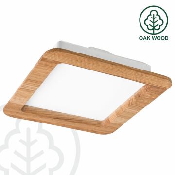 LED Ugradbena svjetiljka WOODY SPOT LED/17W/230V 3000K hrast 18,5x18,5 cm