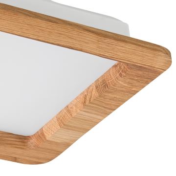 LED Ugradbena svjetiljka WOODY SPOT LED/17W/230V 3000K hrast 18,5x18,5 cm