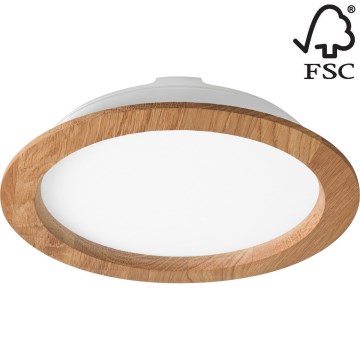 LED Ugradbena svjetiljka WOODY SPOT LED/23,5W/230V 4000K hrast ø 23,5 cm