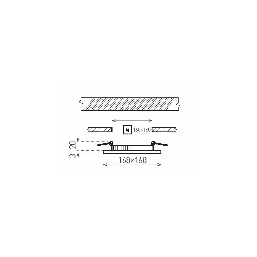 LED Ugradbena svjetiljka za kupaonicu VEGA LED/12W/230V 3800K 16,8 cm IP44