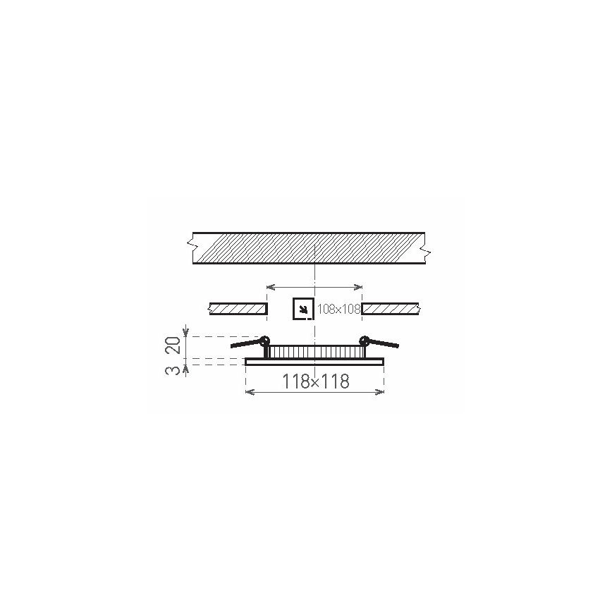 LED Ugradbena svjetiljka za kupaonicu  VEGA LED/6W/230V 2800K 11,8 cm IP44