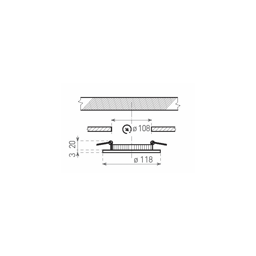 LED Ugradbena svjetiljka za kupaonicu VEGA LED/6W/230V 2800K pr. 11,8 cm IP44