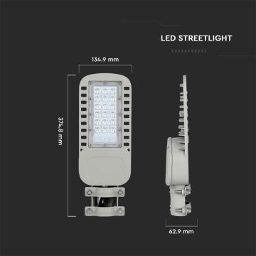 LED Ulična svjetiljka SAMSUNG CHIP LED/30W/230V 4000K siva