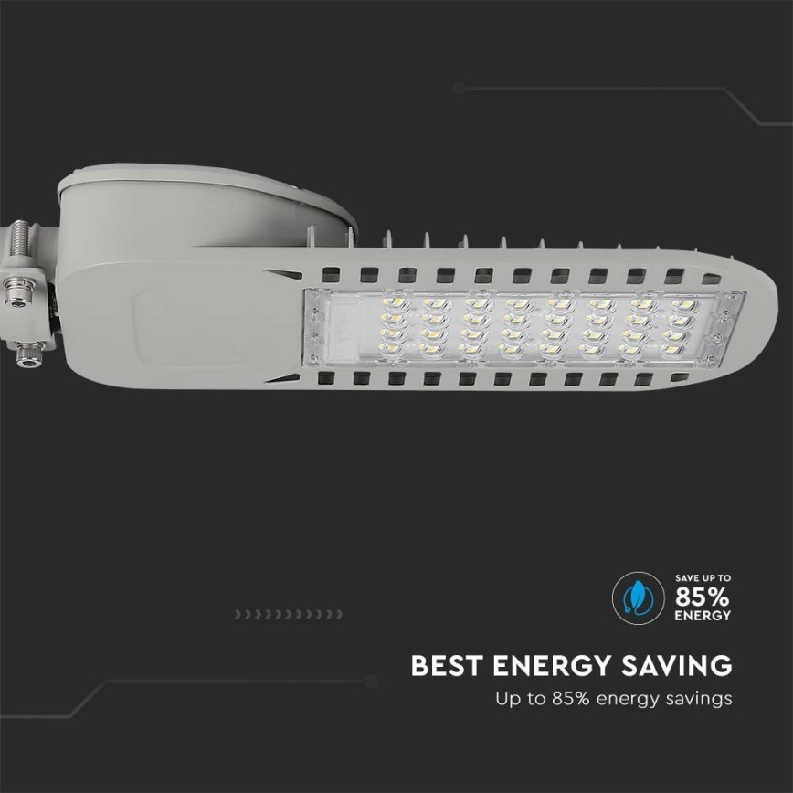 LED Ulična svjetiljka SAMSUNG CHIP LED/50W/230V 4000K siva