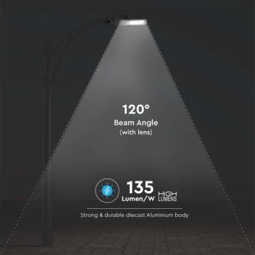 LED Ulična svjetiljka SAMSUNG CHIP LED/50W/230V 4000K siva