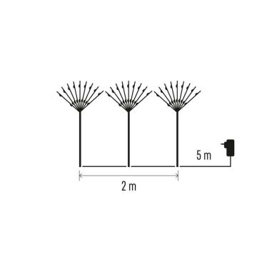 LED Vanjska Božićna dekoracija 180xLED/3,6W/230V IP44 hladna bijela