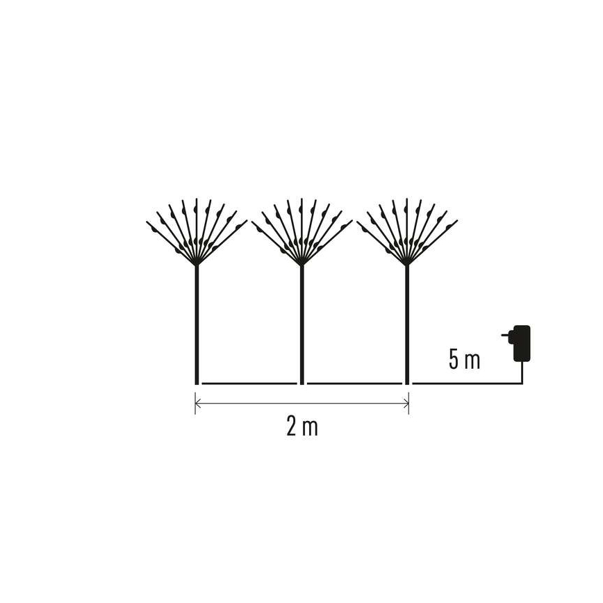 LED Vanjska Božićna dekoracija 180xLED/3,6W/230V IP44 hladna bijela