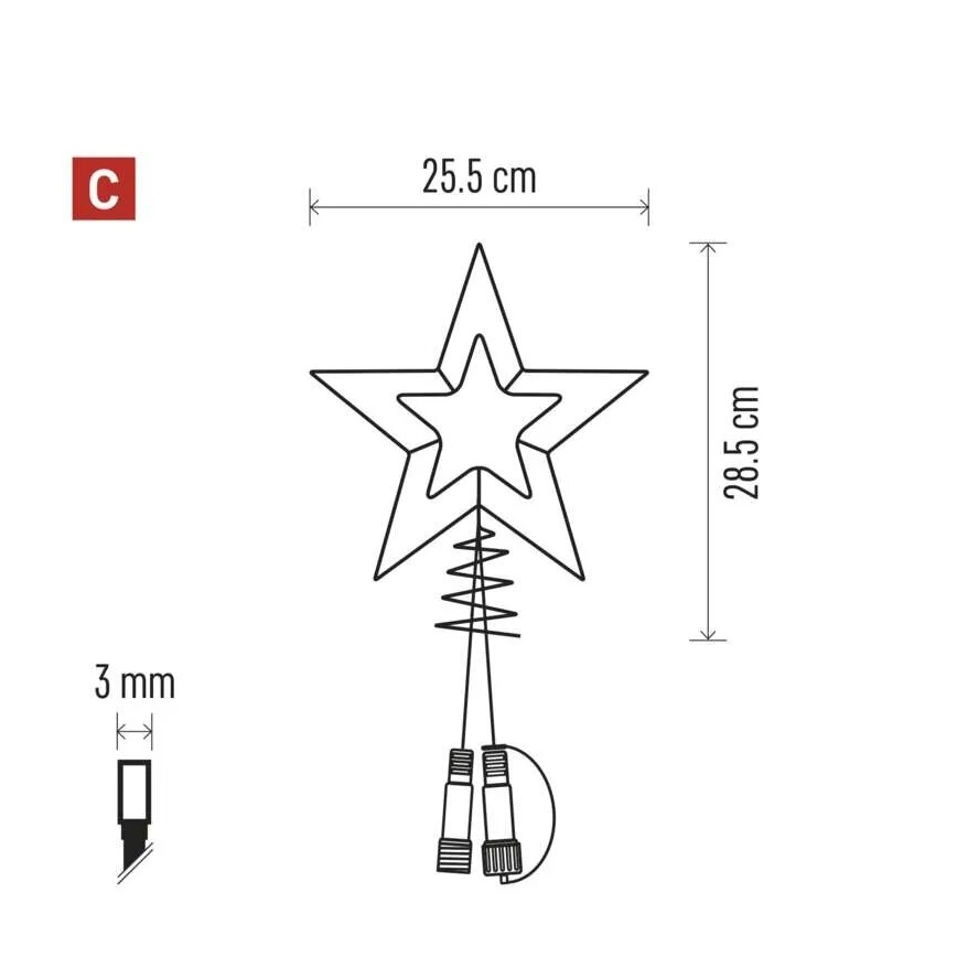 LED Vanjska božićna dekoracija 30xLED/4W/30V IP44 hladna bijela