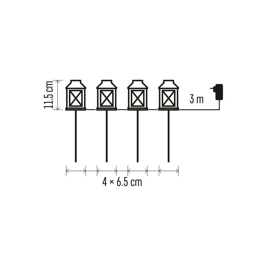 LED Vanjska Božićna dekoracija 4xLED/5W/230V IP44