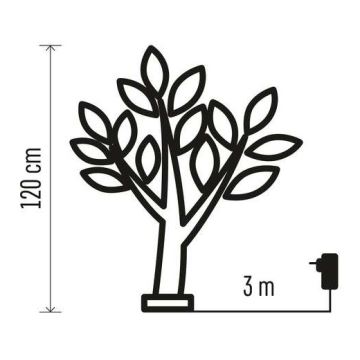 LED Vanjska Božićna dekoracija 72xLED/3,6W/230V IP44 hladna bijela