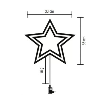 LED Vanjska božićna dekoracija za prozor 35xLED/230V IP44 topla bijela/zvijezda