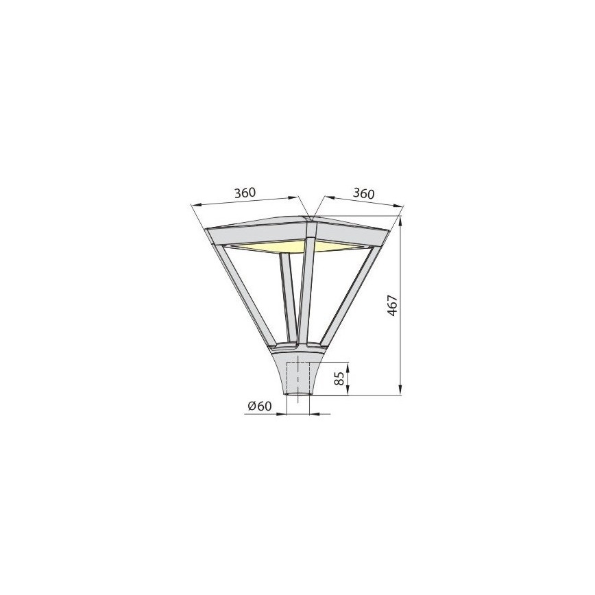 LED Vanjska lampa PARK PLUS LED/45W/230V 4000K