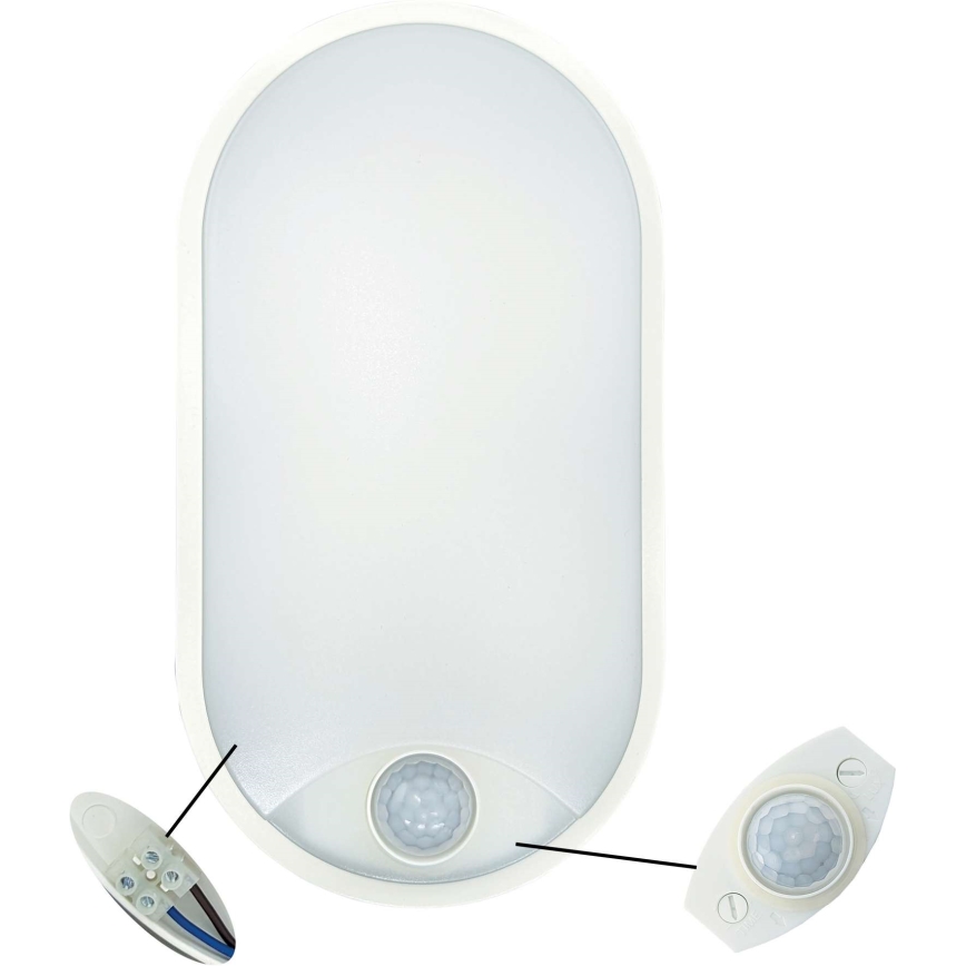 LED Vanjska stropna svjetiljka sa senzorom LED/14W/230V IP54 bijela