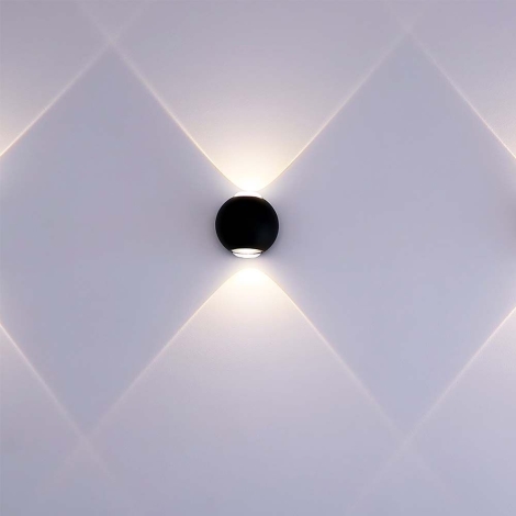 LED Vanjska zidna svjetiljka LED/2W/230V 3000K IP54 crna