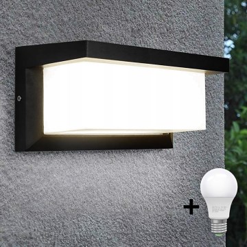 LED Vanjska zidna svjetiljka NEELY 1xE27/15W/230V 3000K IP54 crna