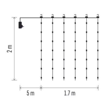 LED Vanjske božićne lampice 240xLED/8 funkcija 6,7 m IP44 topla bijela