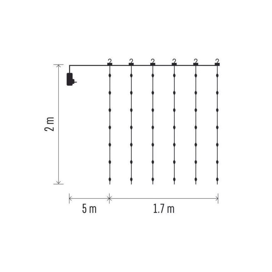 LED Vanjske božićne lampice 240xLED/8 funkcija 6,7 m IP44 topla bijela