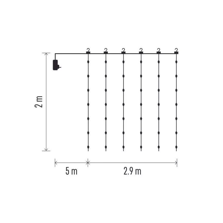 LED Vanjske božićne lampice 400xLED/8 funkcija 7,9 m IP44 topla bijela