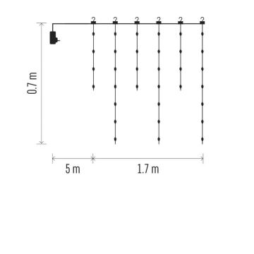 LED Vanjske božićne lampice 54xLED/8 funkcija 6,7x0,7m IP44 topla bijela