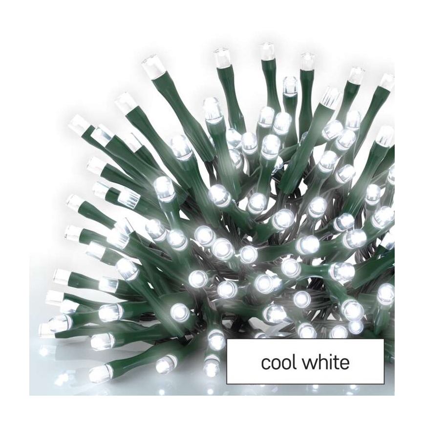 LED Vanjski Božićni lanac 120xLED/8 načina rada 17m IP44 hladna bijela