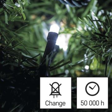 LED Vanjski Božićni lanac 240xLED/8 načina rada 29m IP44 hladna bijela