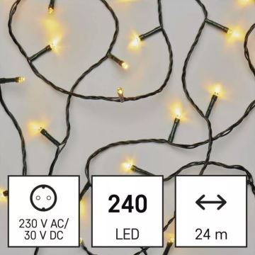 LED Vanjski Božićni lanac 240xLED/8 načina rada 29m IP44 topla bijela