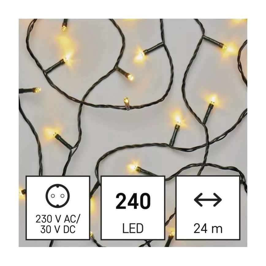 LED Vanjski Božićni lanac 240xLED/8 načina rada 29m IP44 topla bijela