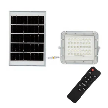LED Vanjski prigušivi solarni reflektor LED/10W/3,2V IP65 4000K bijela + daljinski upravljač