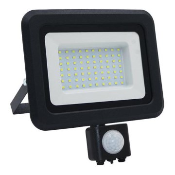 LED Vanjski reflektor sa senzorom LED/50W/230V 4000K IP44 crna