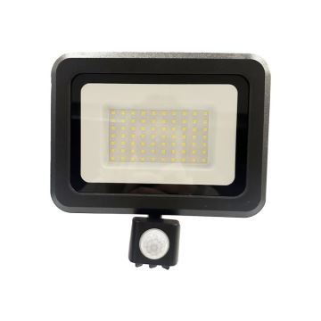 LED Vanjski reflektor sa senzorom LED/50W/230V 4000K IP44 crna